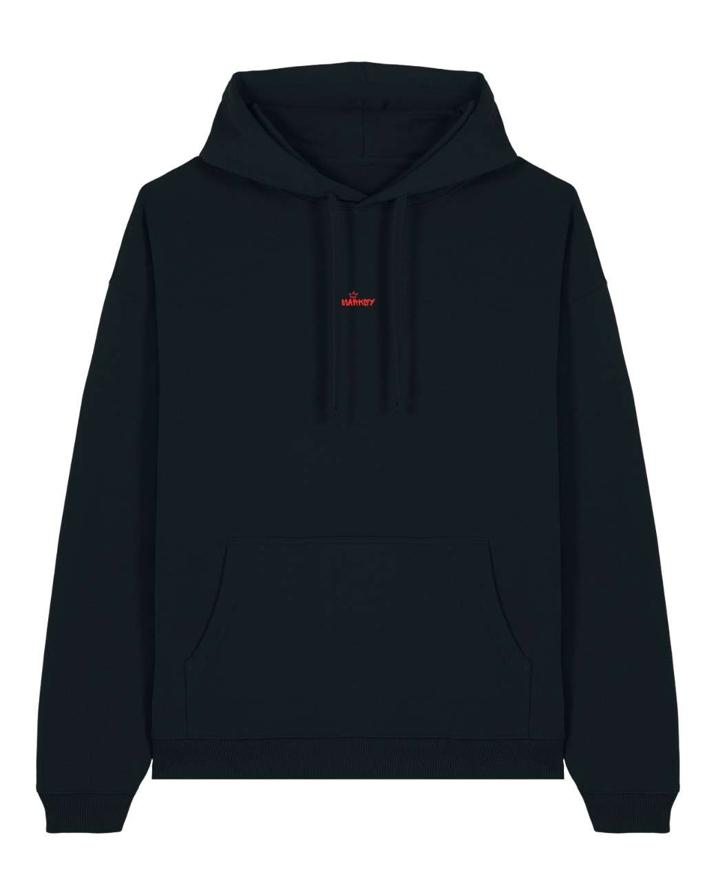 Black Hoodie with Red Crown Logo