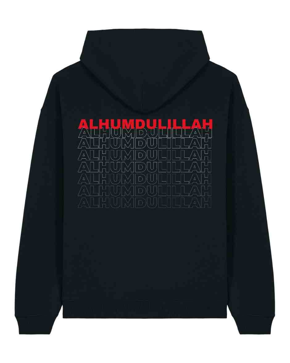 Black Hoodie with Red Crown Logo