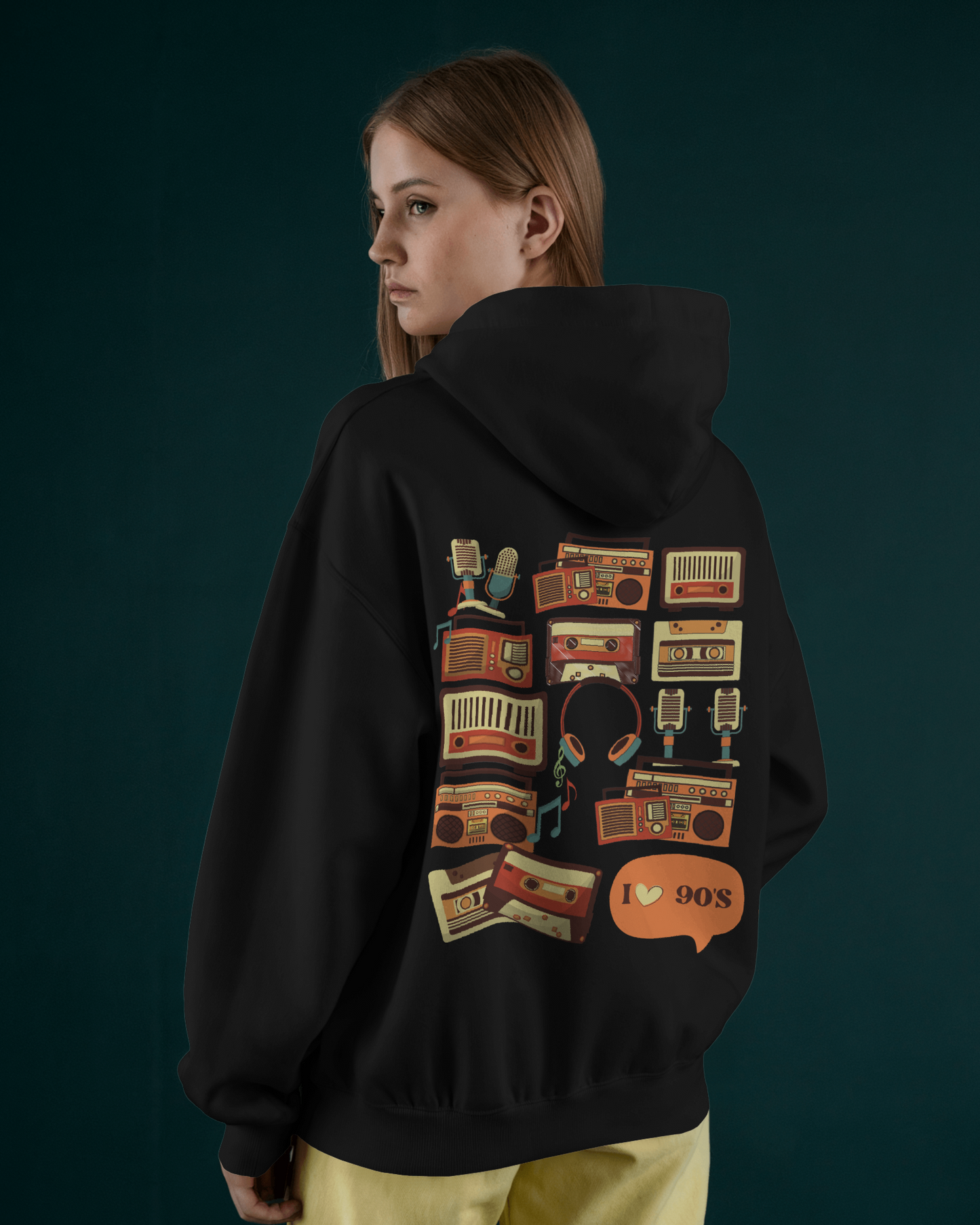 I Love 90's Music Hoodie